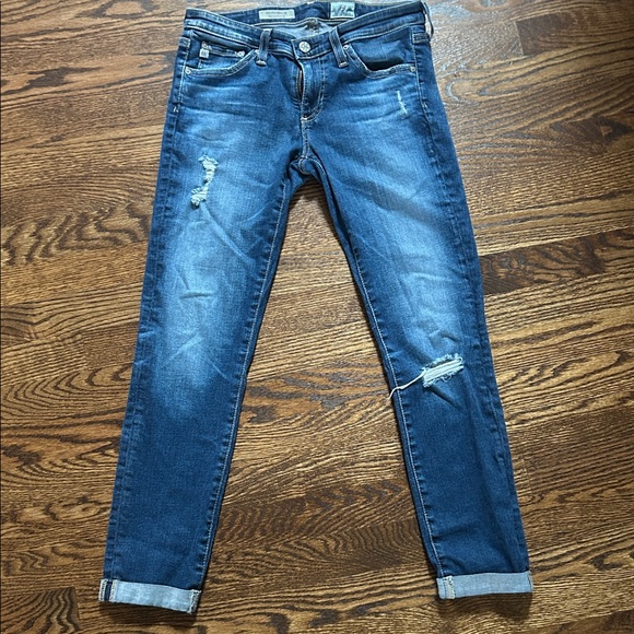 Ag Adriano Goldschmied Denim - AG Adriano Goldschmied Distressed Blue Jeans